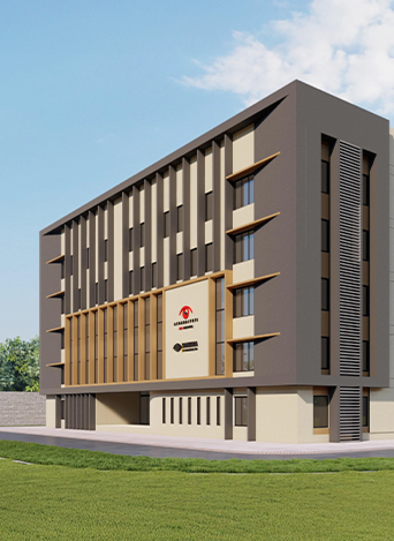 Upcoming Projects - Architectural rendering of modern building